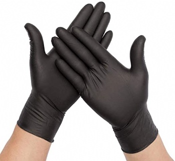 industrial grade black disposable vinyl gloves