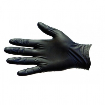 Black disposable vinyl nitrile blend gloves for households clean food grade powder free PVC gloves